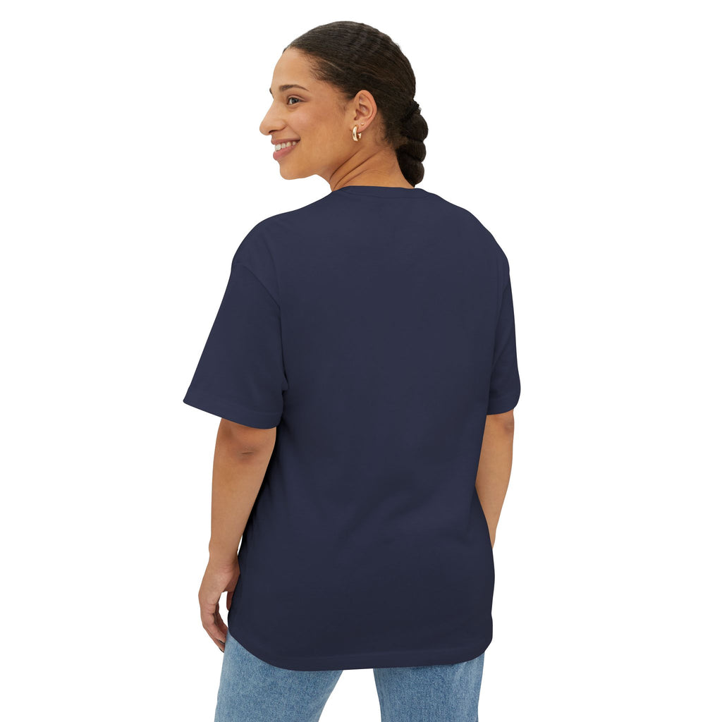 AI... Minimalist Graphic Tee — Oversized Boxy White T‑Shirt
